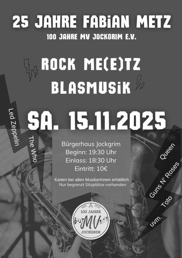 Rock me(e)tz Blasmusik – 25 Jahre Dirigent Fabian Metz